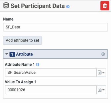 Set Participant Data with SF_SearchValue attribute