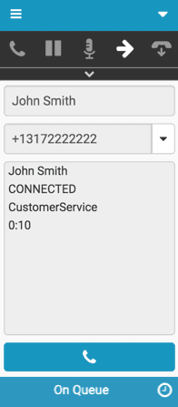 Window with callback numbers