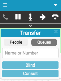 Transfer window with Queues selected