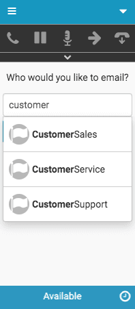 New Interaction window for emails
