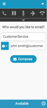 New Interaction window for emails