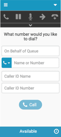 New Interaction window for calls with caller ID