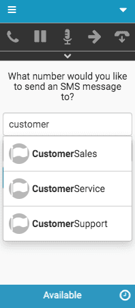New Interaction window for SMS messages