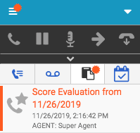 Interaction evaluation notification in the client