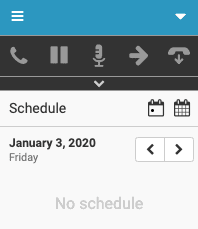Current day in agent's schedule