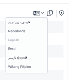 Select translation language