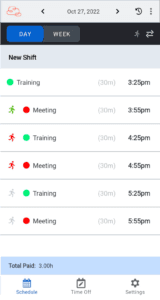 Running late status requests