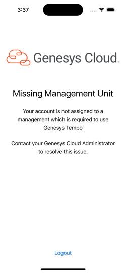 Error message showing the missing MU