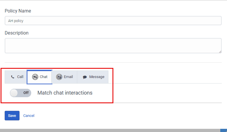 Disable the chat media type