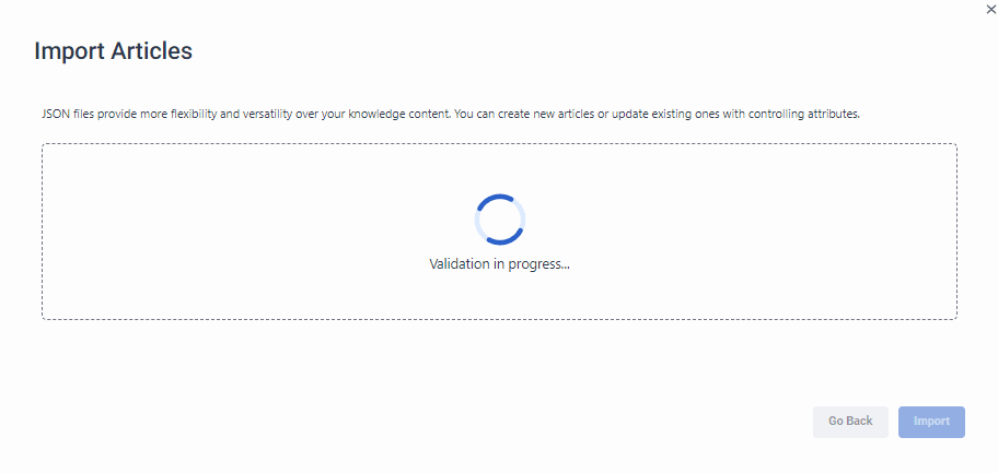 Knowledge V2 import validation