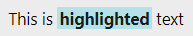 This is highlighted text