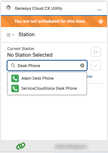 This image is a screenshot of the Genesys Cloud CX Utility that shows the non-WebRTC phones.