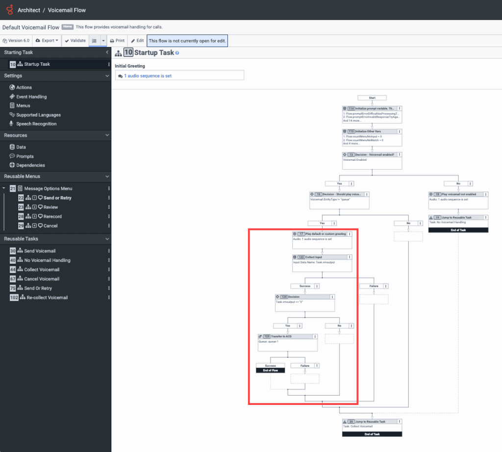 Voicemail flow opt out