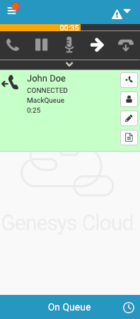 This image is a screenshot of the preview timer for automated callback answer.