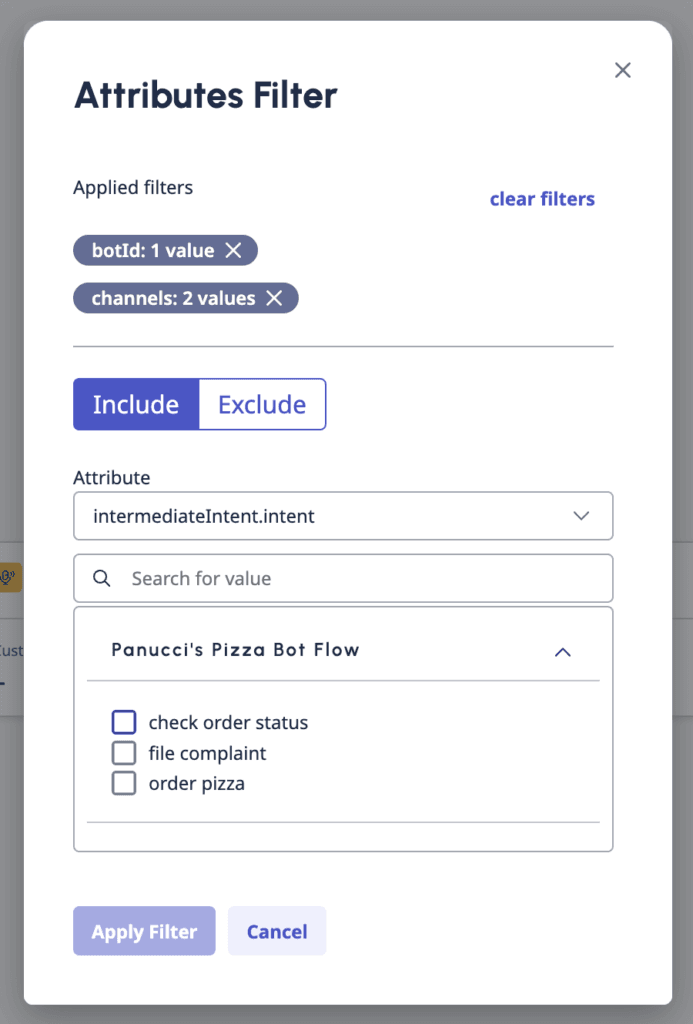Attribute filters for Journey Management