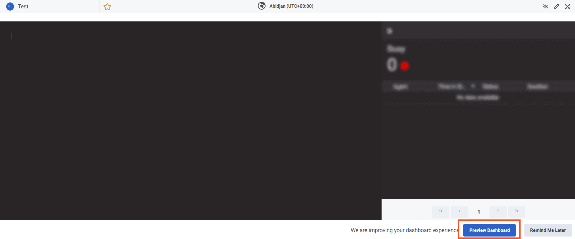 Preview old dashboard