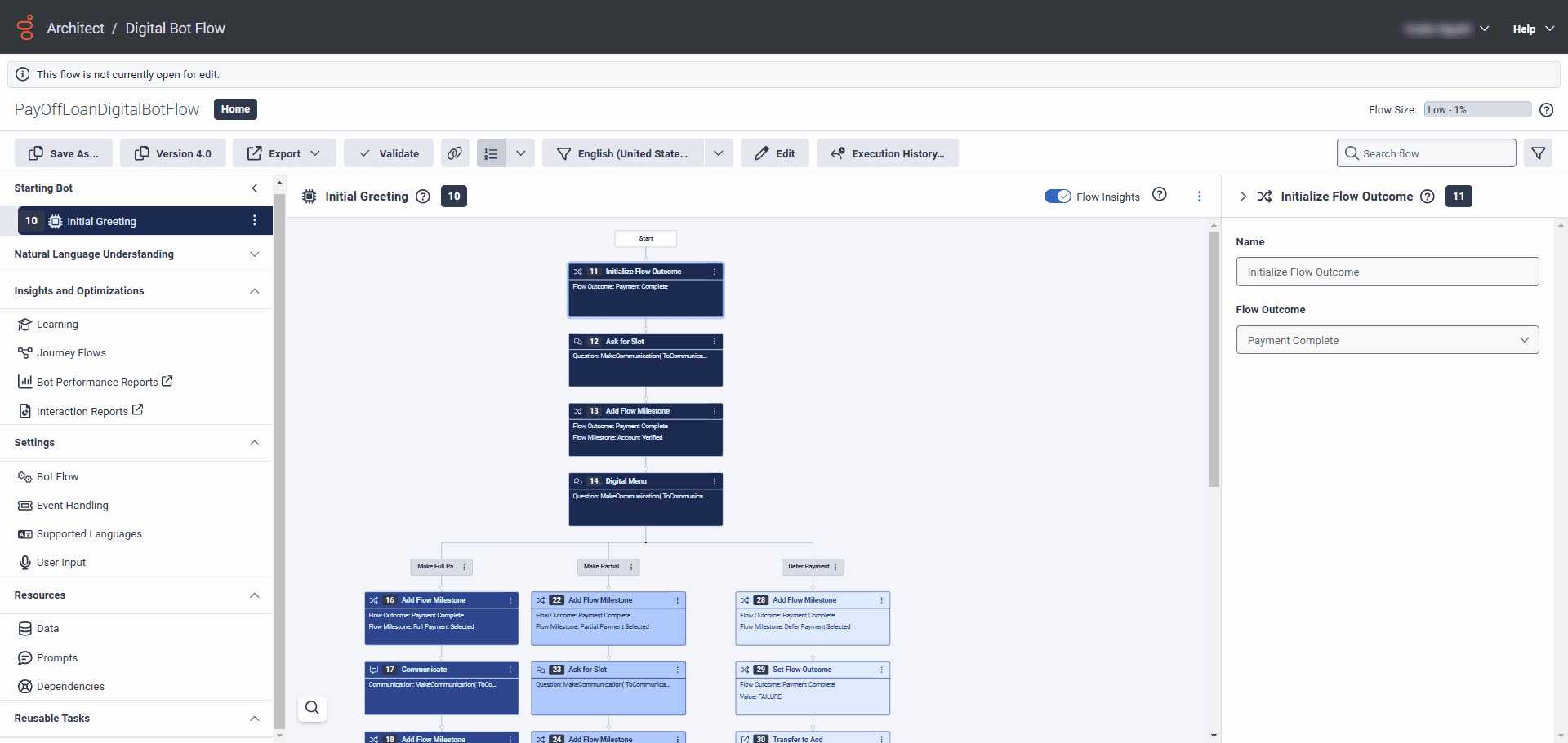 Flow Insights example in Architect