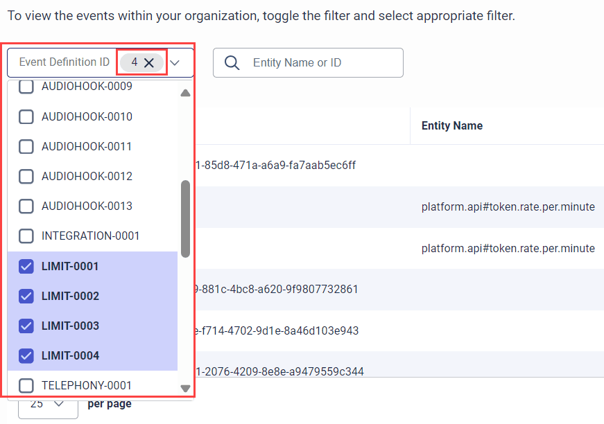 Click to enlarge. Image of the event definition ID field