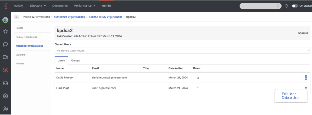 Click to enlarge. New authorized users UI