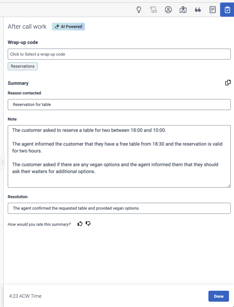Click to enlarge. Summarization in Copilot