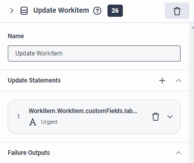 Click to enlarge. Update Workitem action example