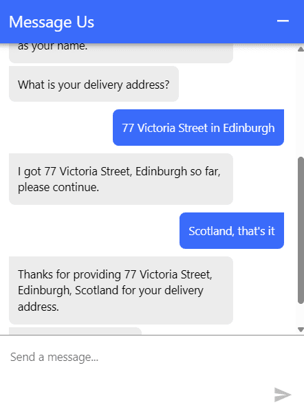 Click to enlarge. The status changes to completed because the user indicates that he’s done