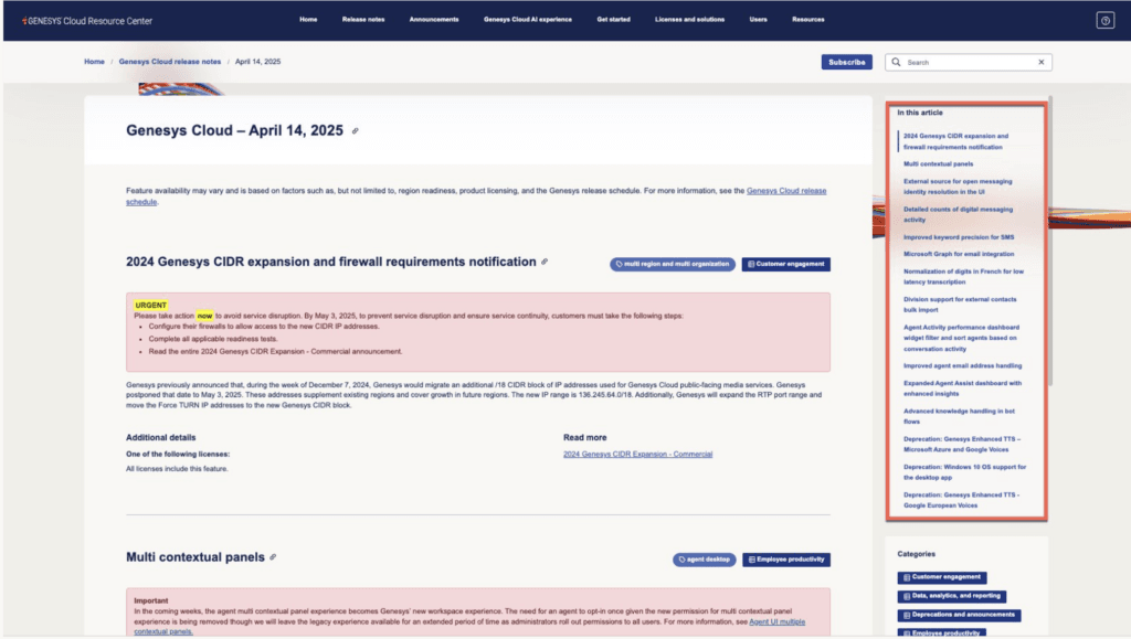 Click to enlarge. Release notes details - after