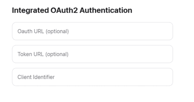 Click to enlarge. Displays the fields in the edit integrated OAuth2 authentication dialog box